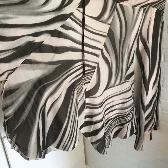 Vintage Y2K GIL BRET Midi SKIRT Silk Cotton lined Abstract/animal print Flowy 10 - Picture 5 of 16